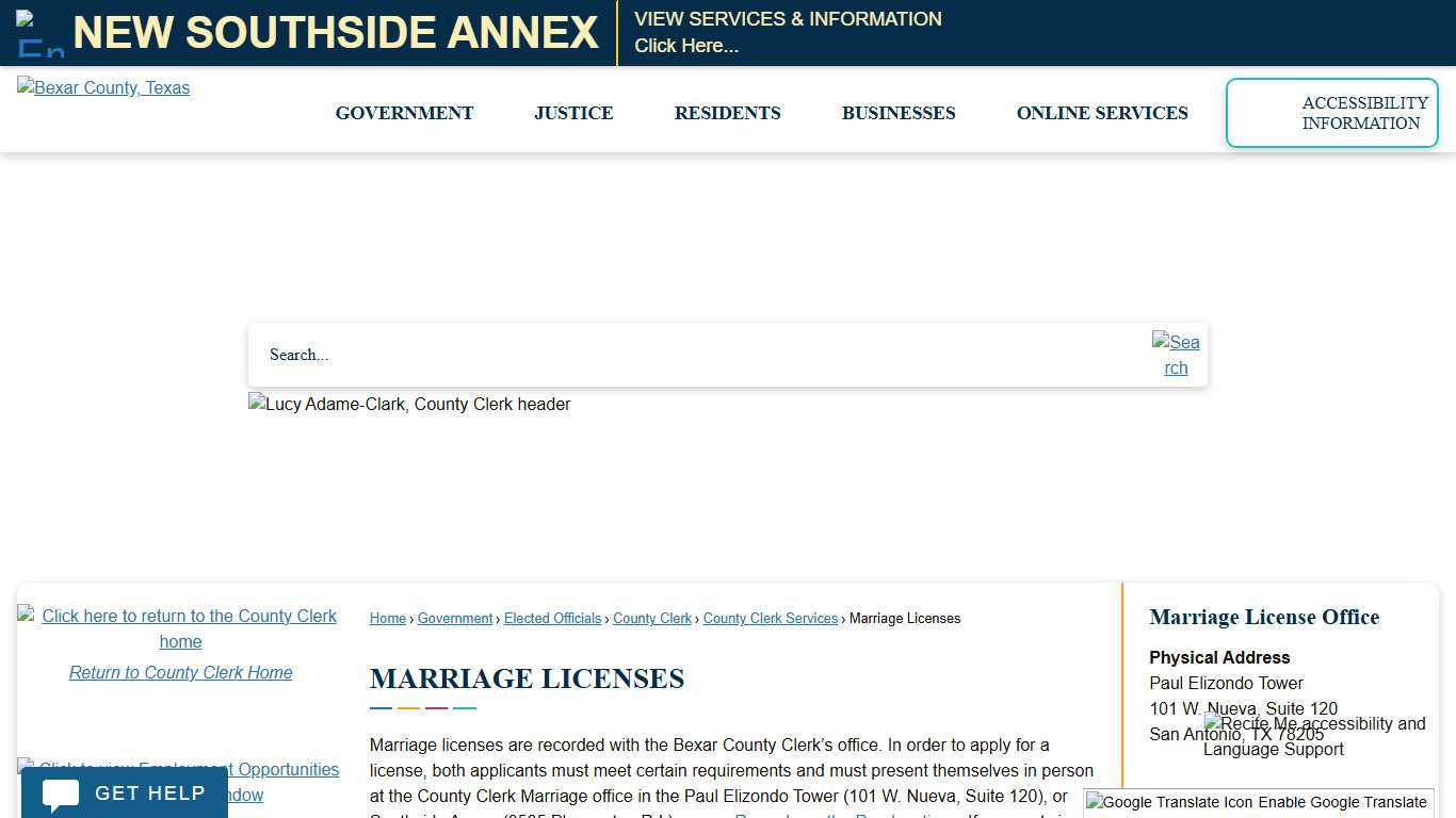 Marriage Licenses | Bexar County, TX - Official Website